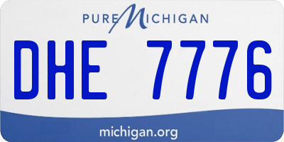 MI license plate DHE7776