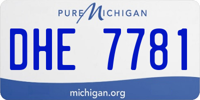 MI license plate DHE7781