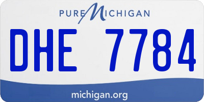 MI license plate DHE7784