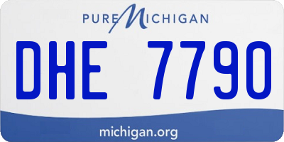 MI license plate DHE7790