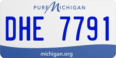 MI license plate DHE7791