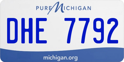 MI license plate DHE7792