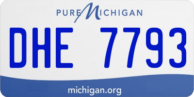 MI license plate DHE7793