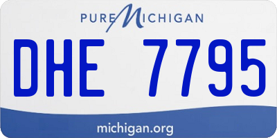 MI license plate DHE7795