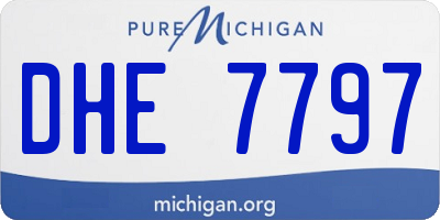 MI license plate DHE7797