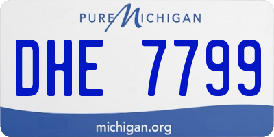 MI license plate DHE7799