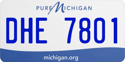 MI license plate DHE7801