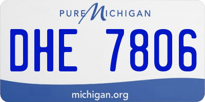 MI license plate DHE7806