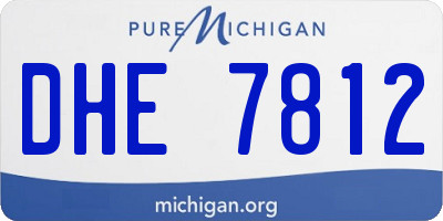 MI license plate DHE7812