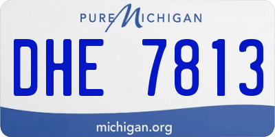 MI license plate DHE7813