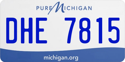 MI license plate DHE7815