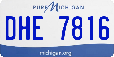 MI license plate DHE7816