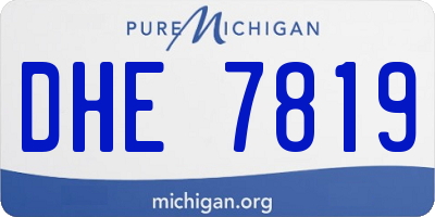 MI license plate DHE7819