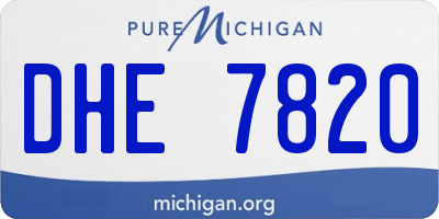 MI license plate DHE7820