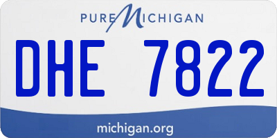MI license plate DHE7822