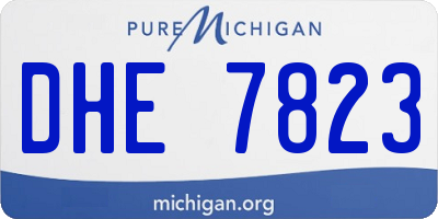 MI license plate DHE7823