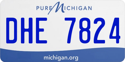MI license plate DHE7824