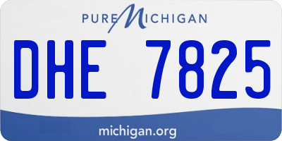MI license plate DHE7825