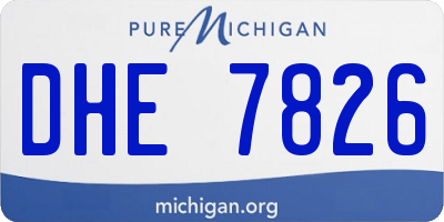 MI license plate DHE7826