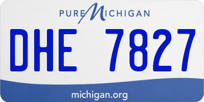 MI license plate DHE7827