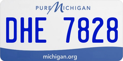 MI license plate DHE7828