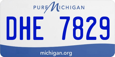 MI license plate DHE7829
