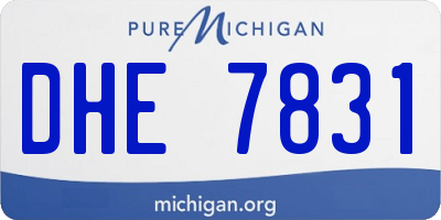 MI license plate DHE7831