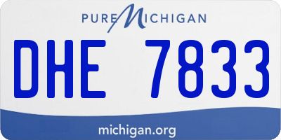MI license plate DHE7833