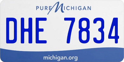 MI license plate DHE7834