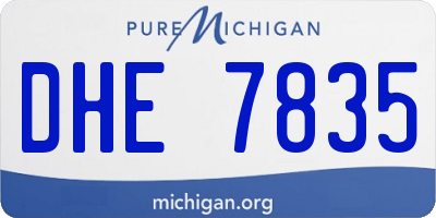 MI license plate DHE7835