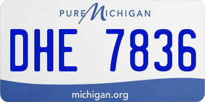 MI license plate DHE7836