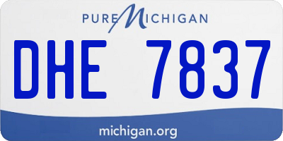 MI license plate DHE7837