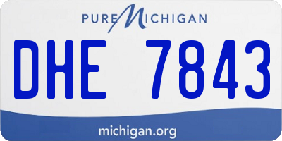 MI license plate DHE7843