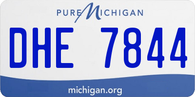 MI license plate DHE7844