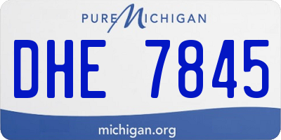 MI license plate DHE7845