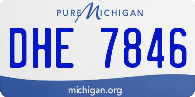 MI license plate DHE7846