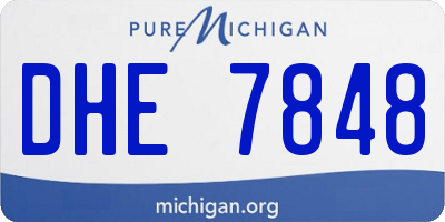 MI license plate DHE7848