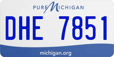 MI license plate DHE7851