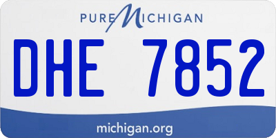 MI license plate DHE7852