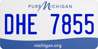 MI license plate DHE7855
