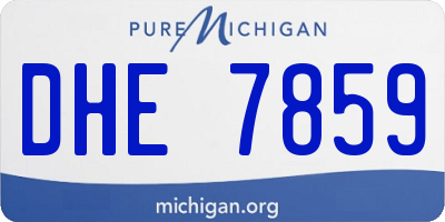 MI license plate DHE7859