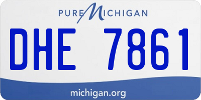 MI license plate DHE7861