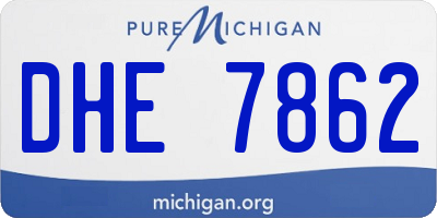 MI license plate DHE7862