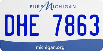 MI license plate DHE7863