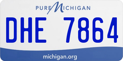 MI license plate DHE7864