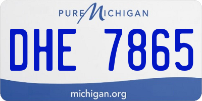 MI license plate DHE7865
