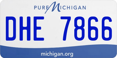MI license plate DHE7866