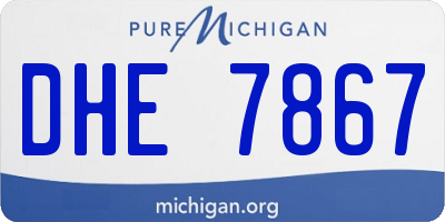 MI license plate DHE7867