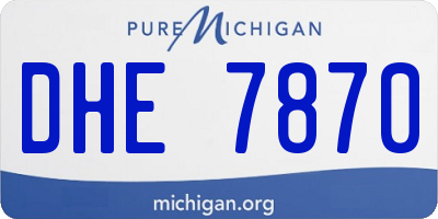 MI license plate DHE7870