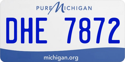 MI license plate DHE7872